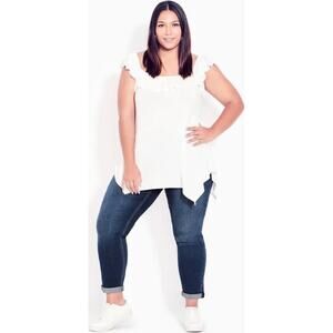 Avenue Blue High Waist Girlfriend Jeans Size 32 NWT